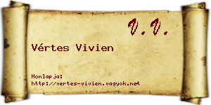 Vértes Vivien névjegykártya